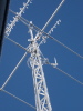 Mosley TA 53M beam & 12 m Versatower, iced Mosley TA 53M beam & 12 m Versatower, iced